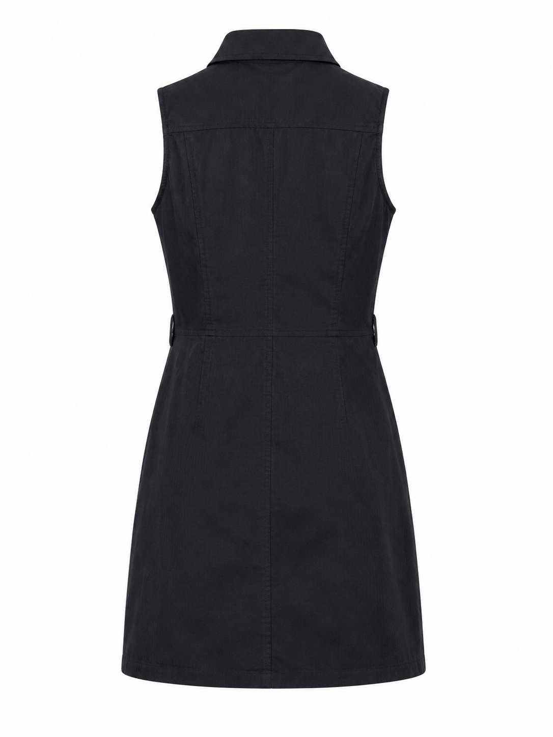 Black sleeveless dress with 'OFF' branding on a white background