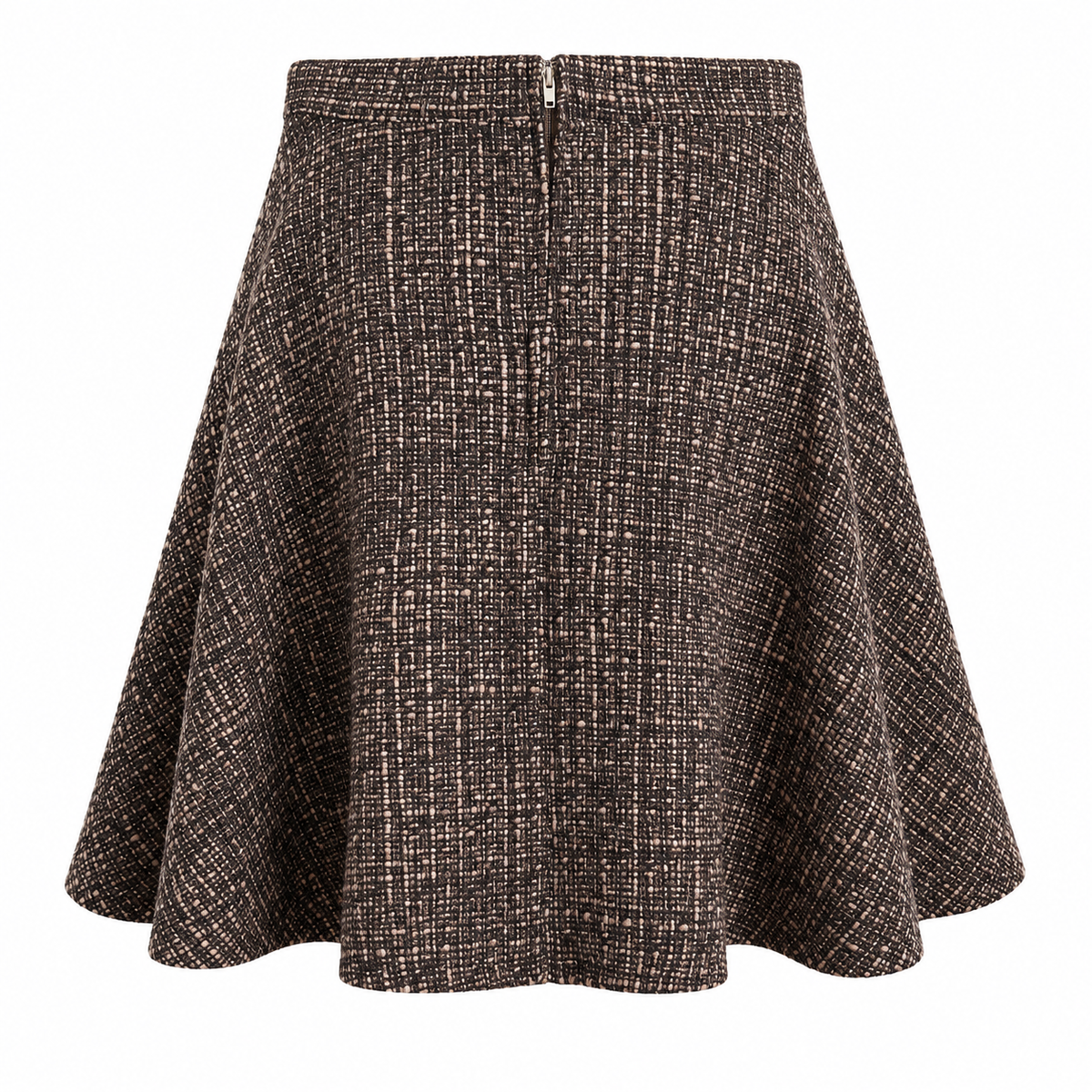 DAZZLIN Brown Tweed A-Line Skirt