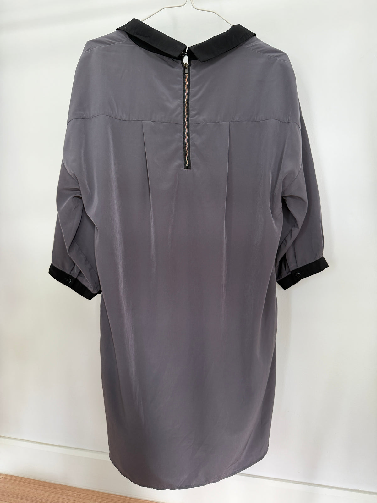 LAWRYS FARM Grey Peter Pan Collar Tunic Dress