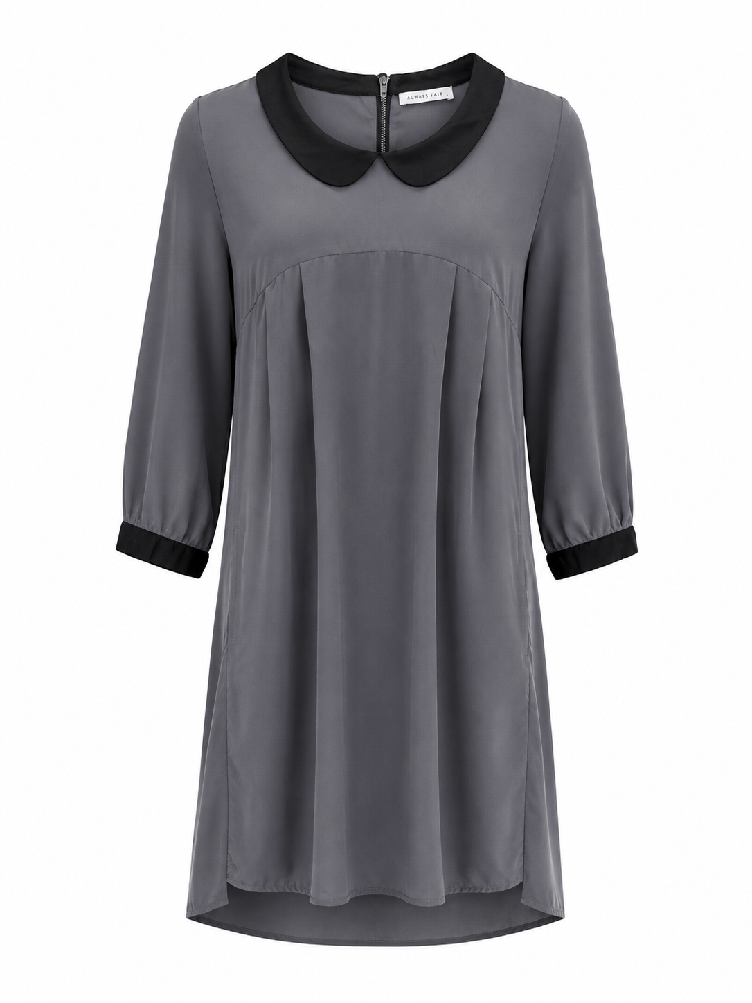 Lawrys Farm's gray dress with a Peter Pan collar dress.
