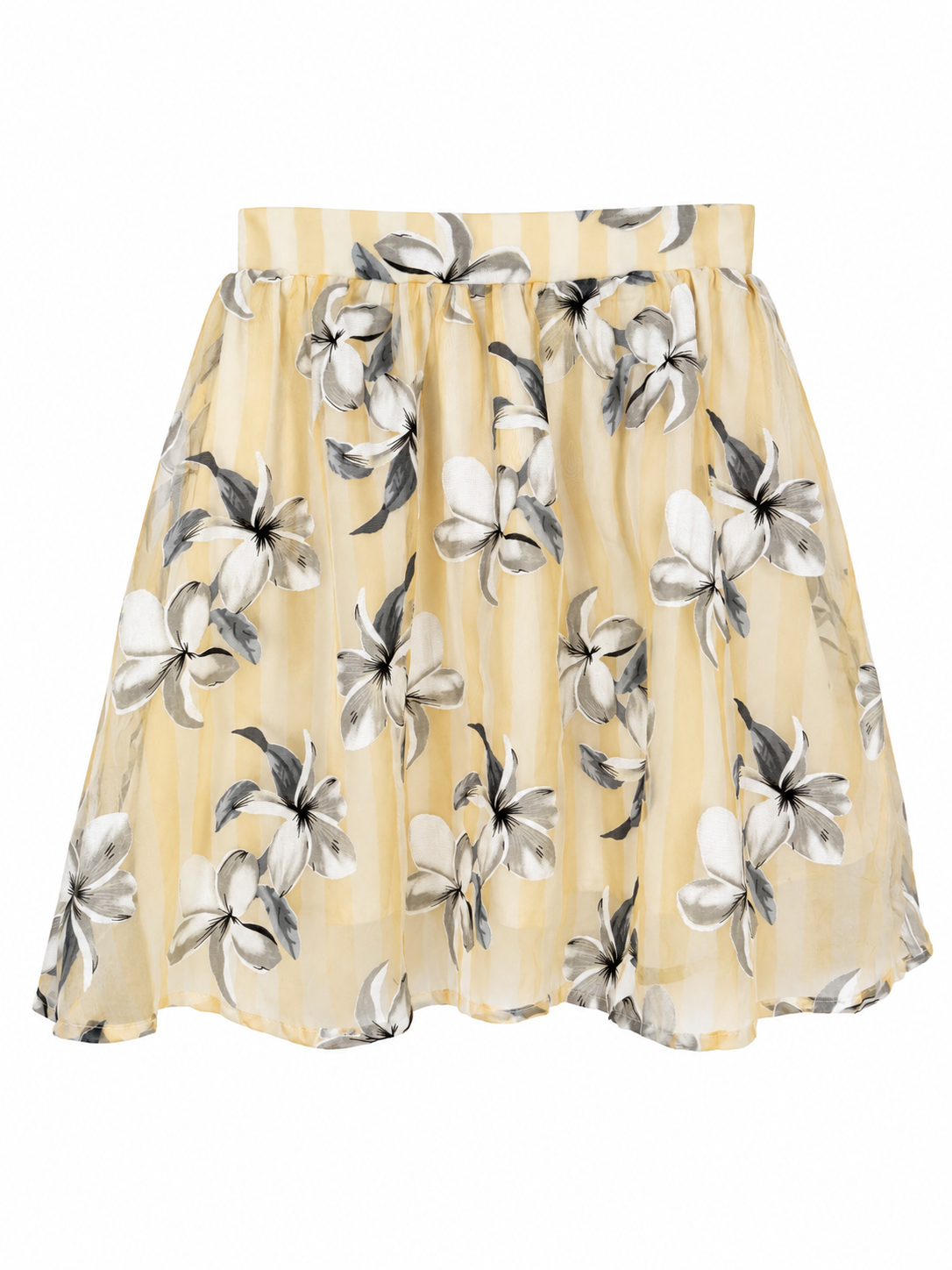 RAY CASSIN Floral Chiffon A-Line Mini Skirt