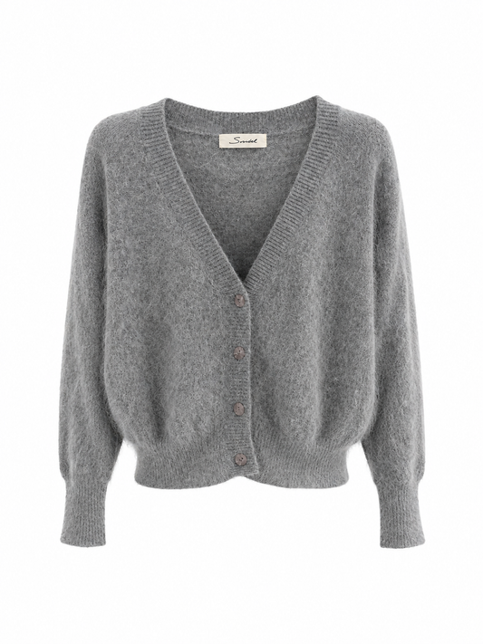 SNIDEL Light Gray Short Cardigan